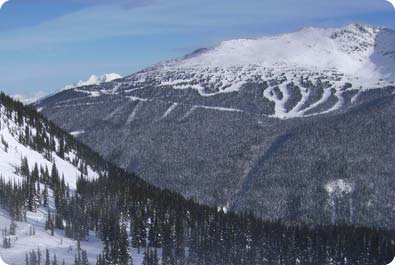A view of Blackcomb Mountain from Whistler Mountain